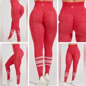 BuffBunny In Line Seamless Leggings in Salsa Red XL